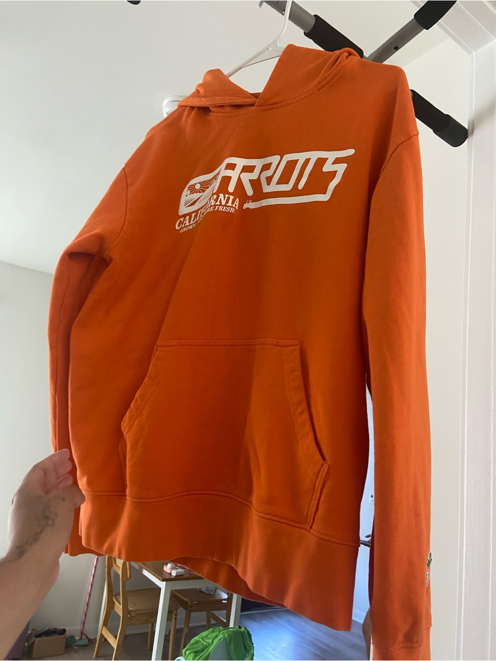 Carrots by anwar Orange Graphic Hoodie with White Logo
